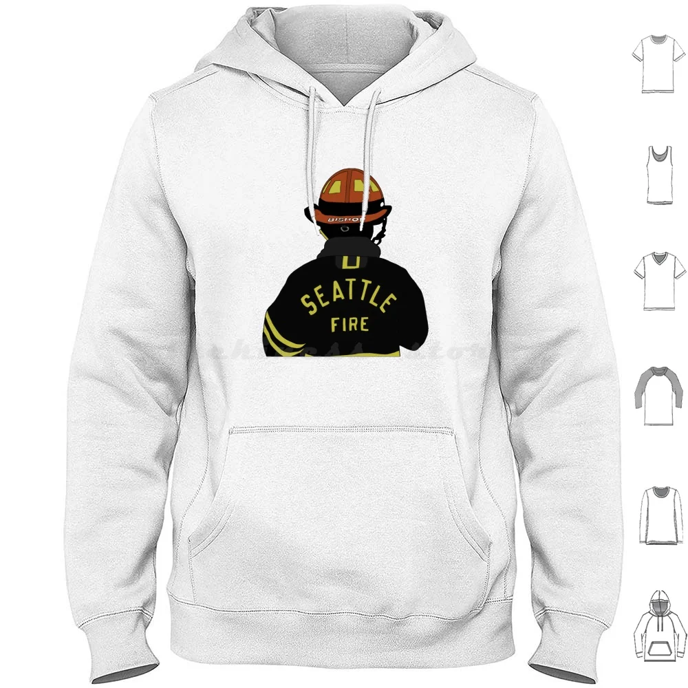 

Хлопковая толстовка Grac Fire с длинным рукавом 19, Пожарная служба, Пожарная служба, ТВ-шоу, Сиэтл