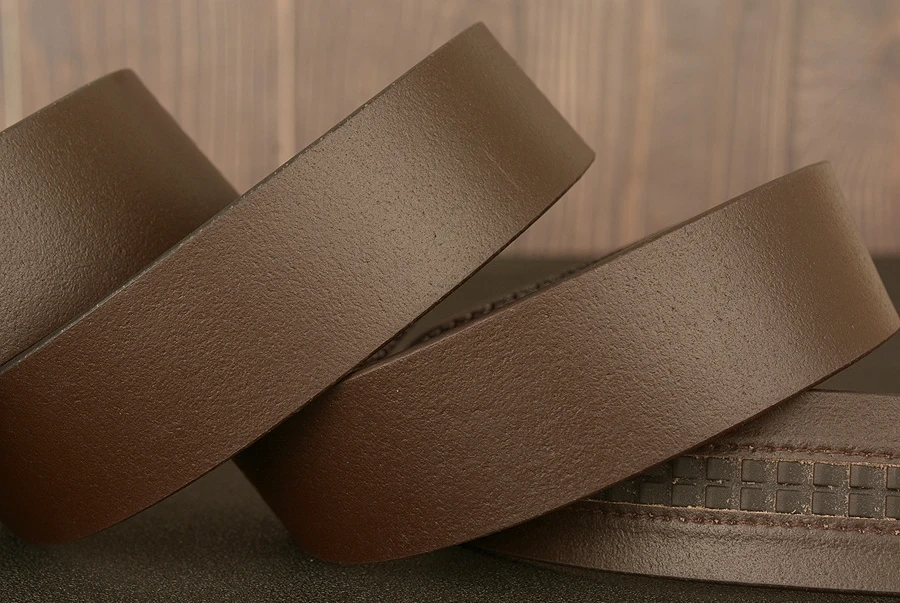 SupSindy Männer Echtes Leder Gürtel Luxus Gold Löwe Metall Automatische Schnalle Rindsleder Gürtel für Männer Jeans Bund Männlich Strap Schwarz – Detail 9