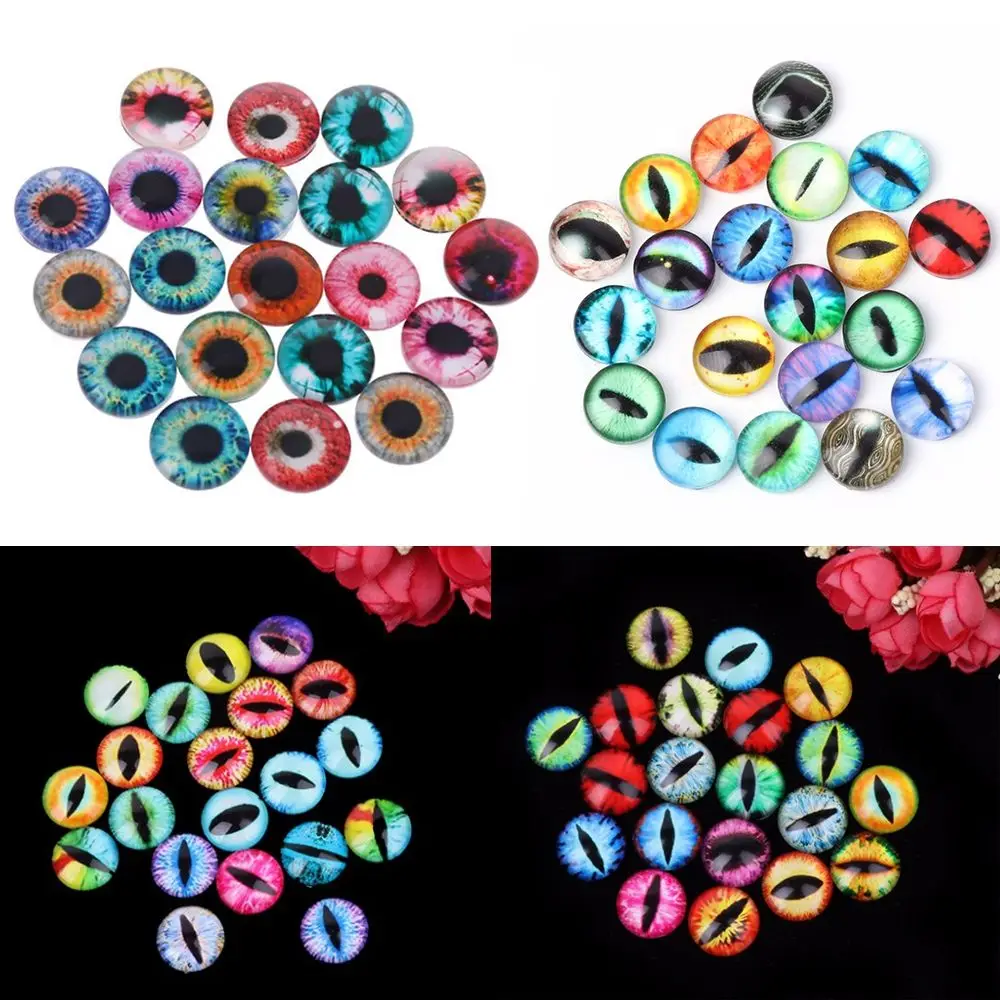 20Pcs Plastic Glass Dolls Eyes DIY Crafts Eyeballs Funny for Children Toys Dinosaur Animal Eyes Time Gem Accessories