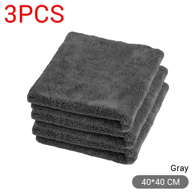thumbnail image 1 of Toalla de limpieza de microfibra 1/3/6/9 piezas Toallas de lavado de microfibra extra suaves para limpieza del hogar y del coche Paño de secado Trapos de lavado de coches 40 x 40 cm, 1 of 5