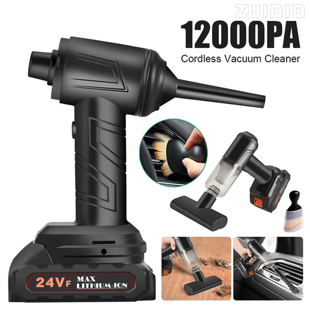 

New 12000Pa 300W Wireless Portable Car Vacuum Cleaner Strong Suction Handheld Vacuum Rechargeable Vacuum Cleaner Car Accessories