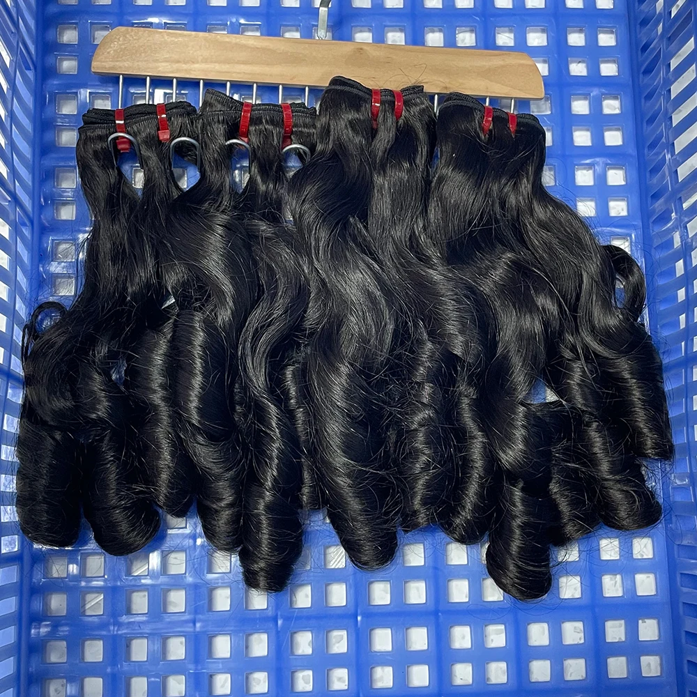 12A Fasci di Capelli Vergini Birmani per Tessitura, Doppia Trama, Capelli Umani Ricci Morbidi, Estensione di Capelli Naturali Ombre per Donne - immagine 4