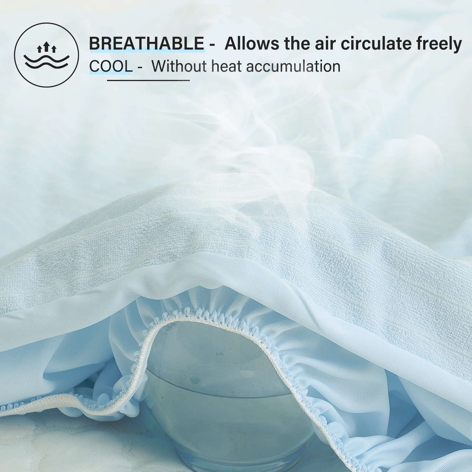 Terry Waterproof Mattress Protector Fit Sheet With Elastic Band Bed Sheet Breathable Mattress Cover 60x120cm