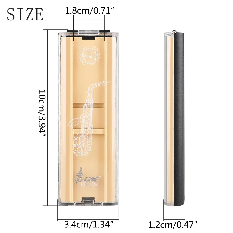 

Чехол для хранения Sax Reeds, коробка для хранения с двумя отделениями, чехол для переноски, удобный для переноски