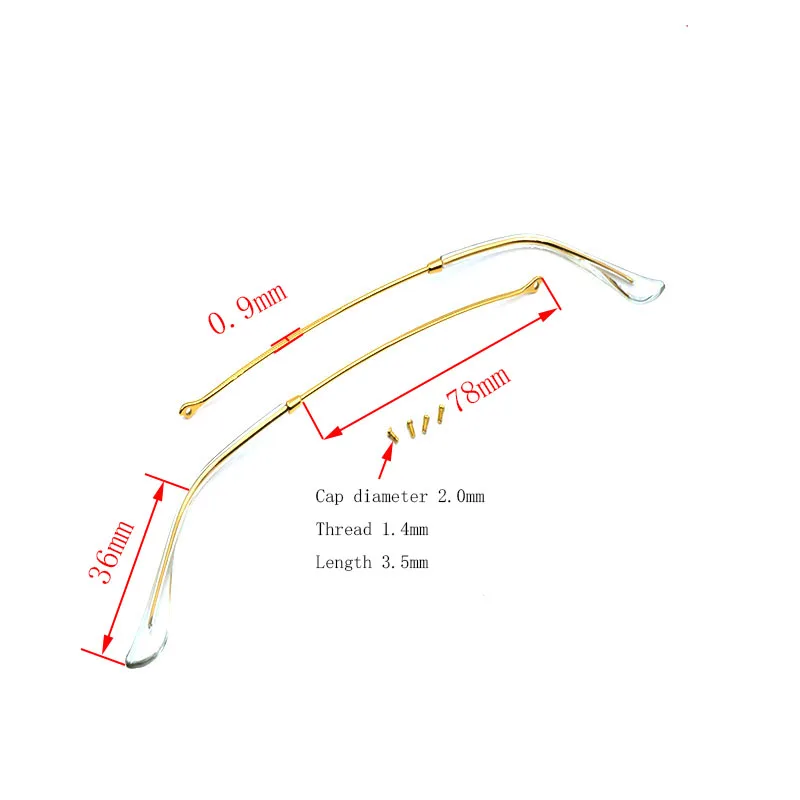 Glasses Temple Accessories For 3447 2447 Men And Women Myopia Mirror Frame Sunglasses Leg Gold Black Silver Gun Color 5