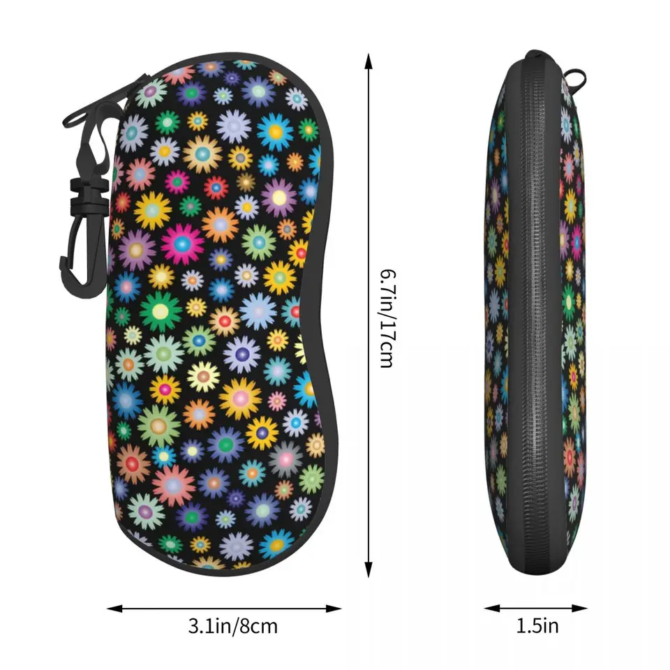 ReaJoys Custodia per occhiali morbida, confezione da 4 custodie in pelle per occhiali da sole, portatile, con panno per la pulizia, per donne e uomini