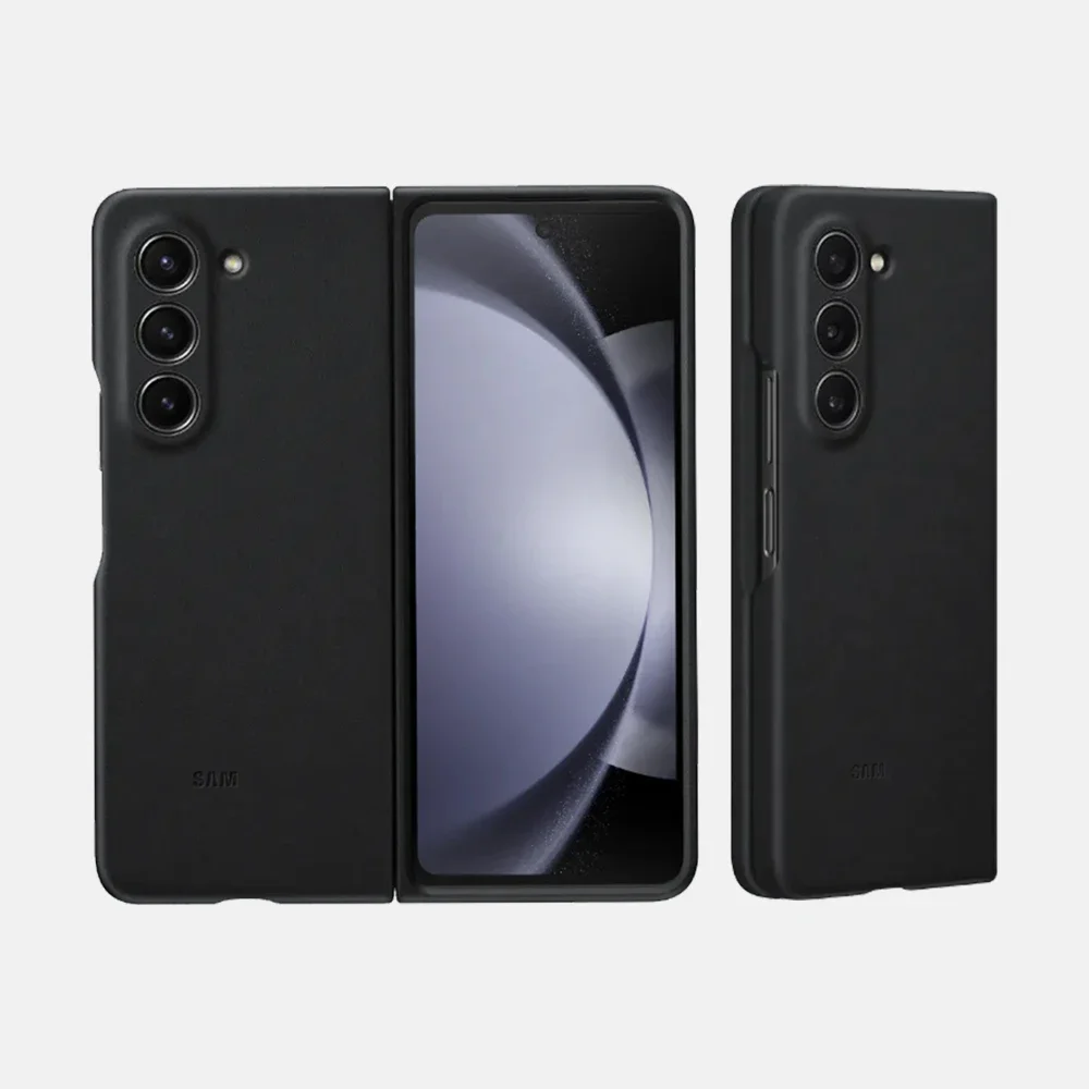 Original Leather Phone Case for Samsung Galaxy Z Fold5 Fold4 Anti-aging Shockproof Shell Ultra-thin Minimalist Aesthetic Design