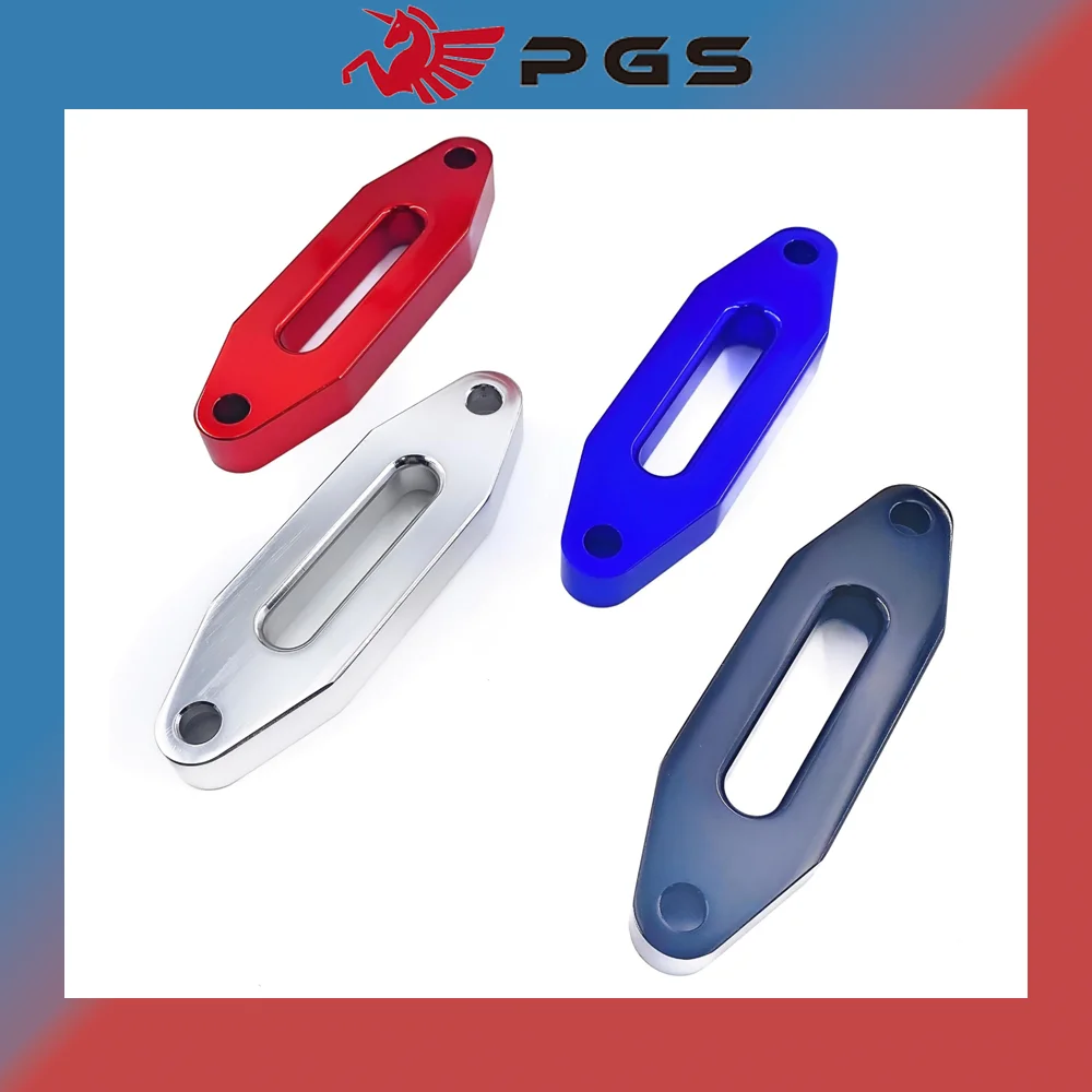 Winch Recovery Fairlead Hawse Guide Synthetic Cable Bolt Pattern 108mm For ODES AODES Metal Aluminum Hawse Fairlead 108mm