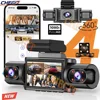 2026 New 360° Car Dash Cam 3/4 Channel WiFi APP Dash Cam HD 1080P Car DVR Loop Recording Night Vision Add 24H Parking Monitor