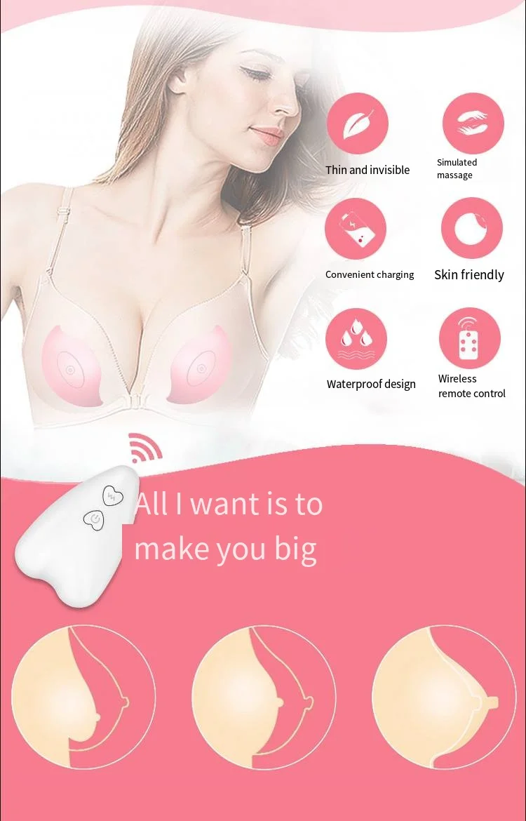 10 frequency wireless remote control chest massager chest invisible breast sticker massager chest massage_voghion.com