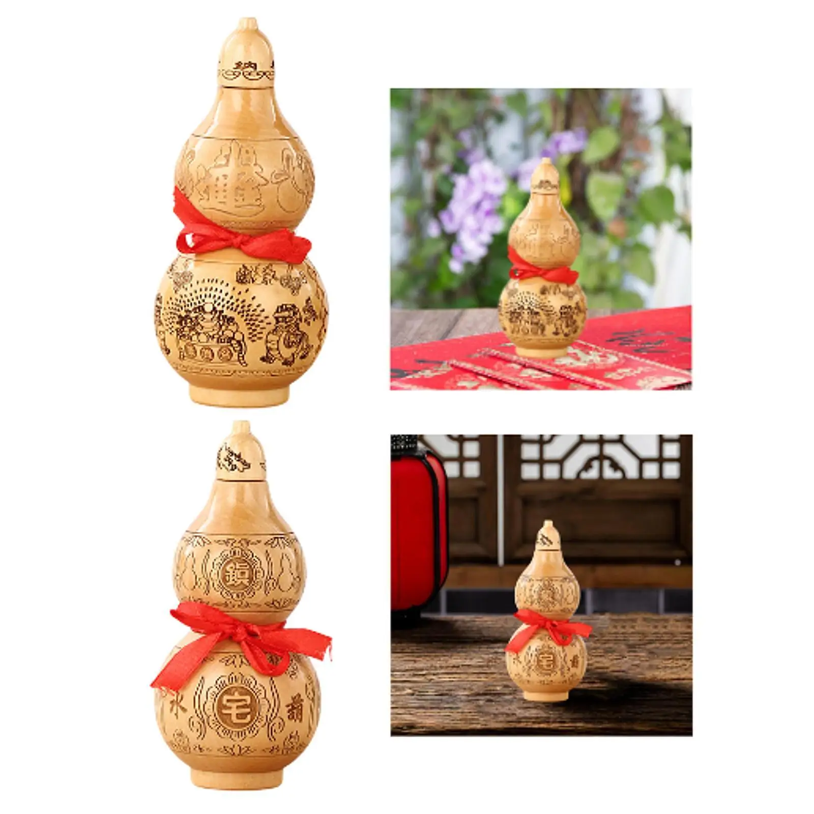 Gourd Decoration for Home, Gift for Housewarming, Feng Shui Item Living Room And Bedroom