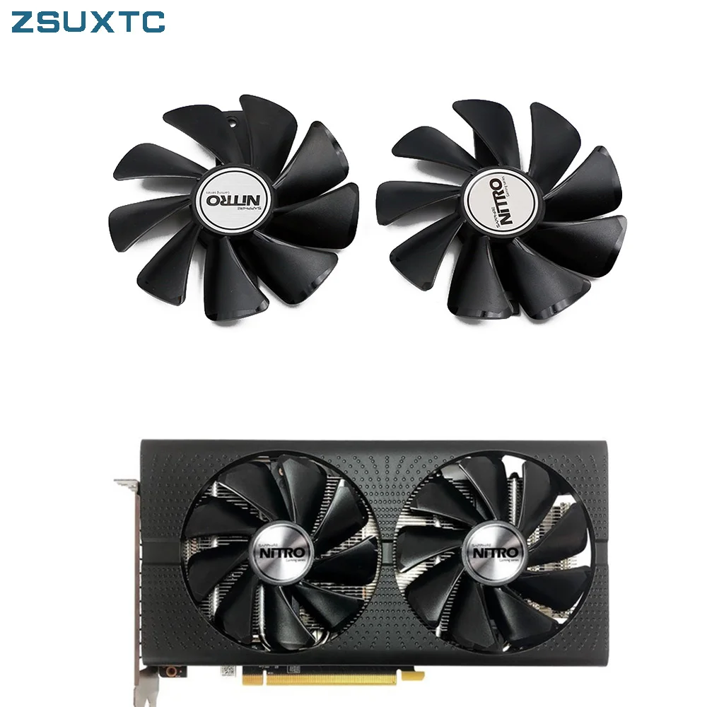 para Sapphire Radeon rx 470 480 580 570 Rx580 Rx480 Placa Gráfica Ventilador Rx580 570 Gpu Cooler 95 mm Cf1015h12d dc 12v 0.42a