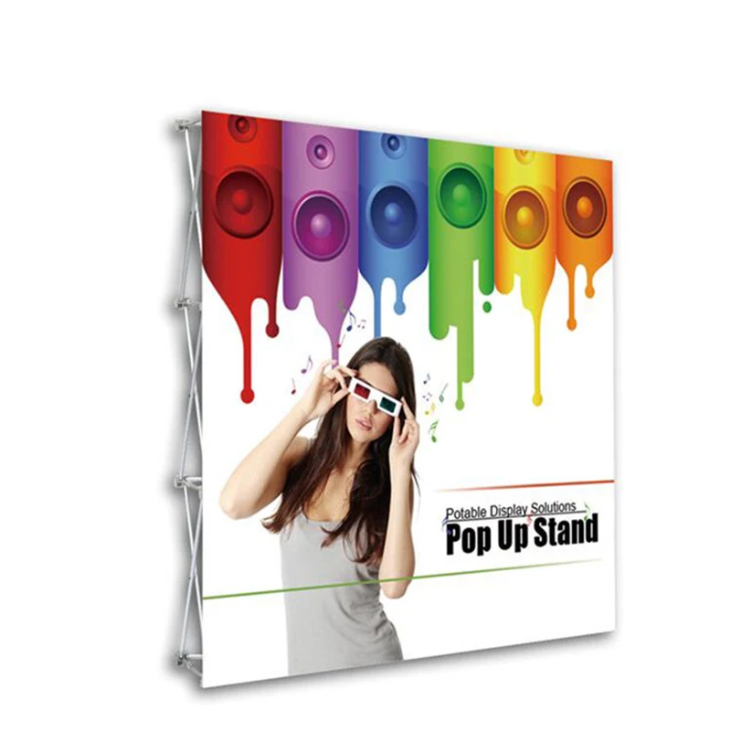 

Wholesale Iron Low Prices Pop Up Backdrop Display Stand 8ft 10ft for Portable Retractable Background for Activity Display
