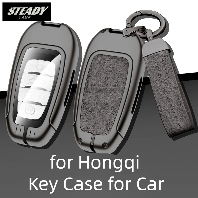

Fashion Zinc Alloy Car Key Case Full Cover for Hongqi H5 EHS9 H9 Metal Protector Shell Keychain Auto Interior Accessories