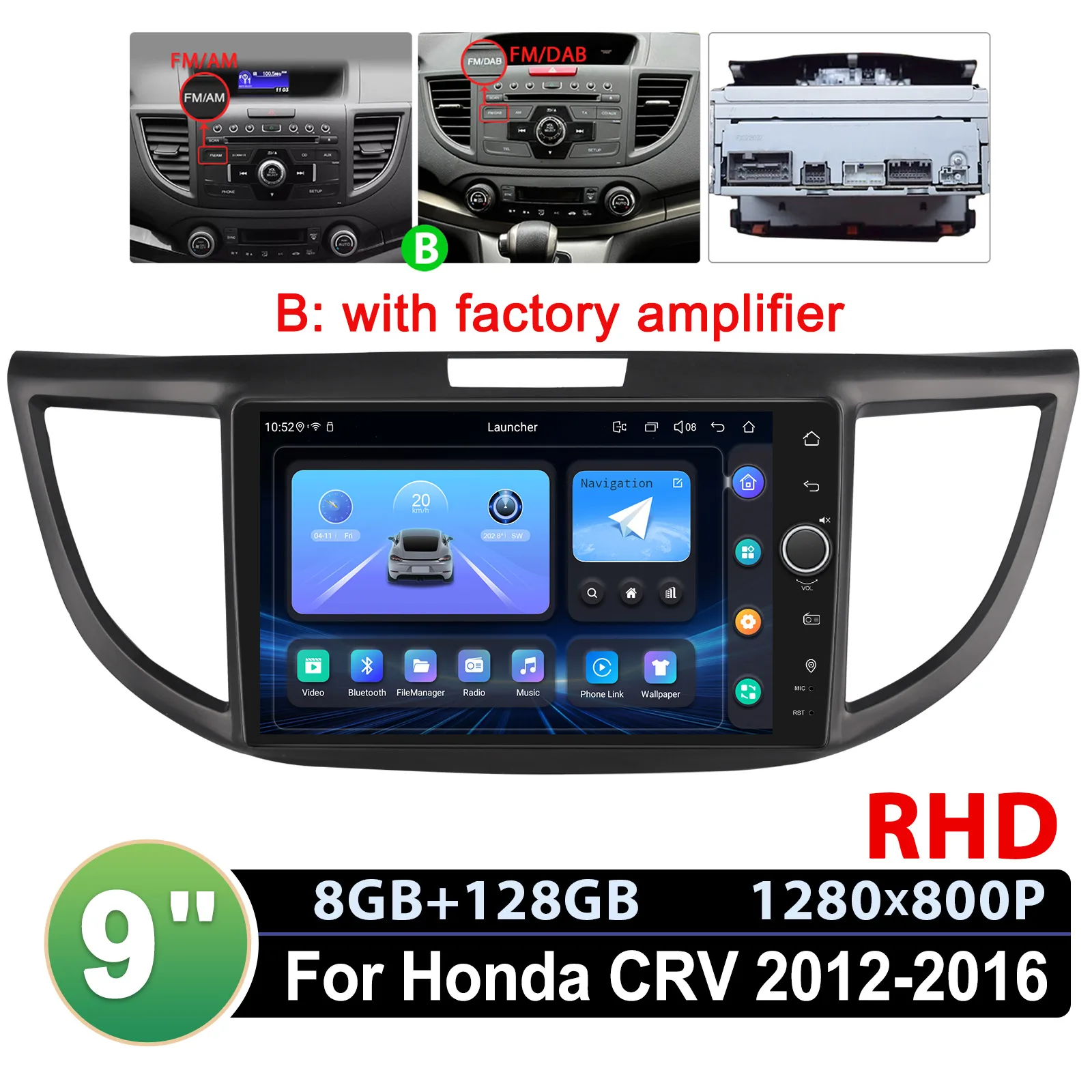 JOYING Double Din Radio 8 Inch Car Stereo with Wireless Carplay & Android Auto, 8GB