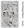 Stainless Steel Stamping Plate Template  Abstract Vintage Fabric Texture Pattern Xmas Halloween UX Serial 2 2