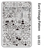 Stainless Steel Stamping Plate Template  Abstract Vintage Fabric Texture Pattern Xmas Halloween UX Serial 2 2