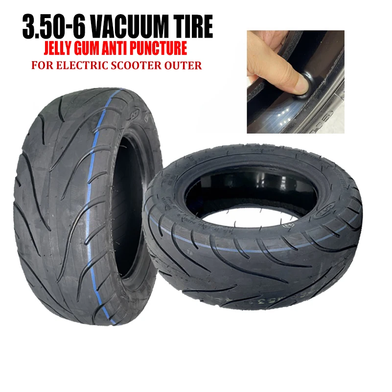 

CST 3.50-6 Vacuum Tire Jelly gum anti puncture for Electric Scooter Parts Thickening Tubeless Explosion-proof Tyre