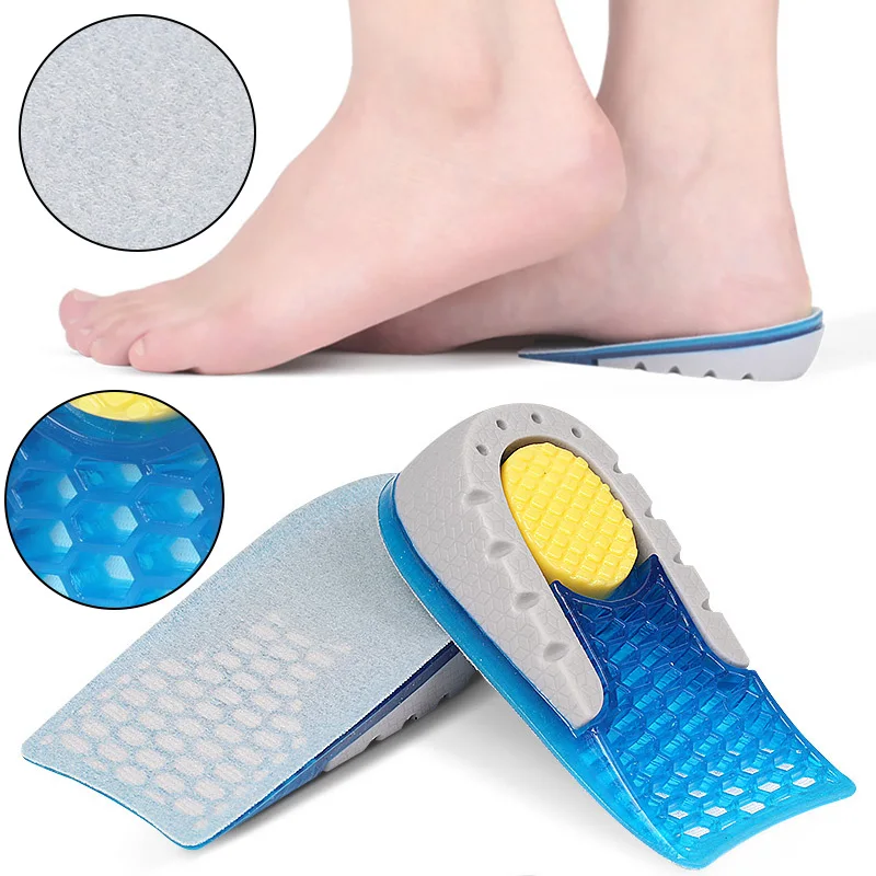 

Height Insoles For Feet Height Templates Women Men Silicone Gel Heel Cups Pad Growing Sole Elevater Shoe Insert Increase Pad