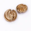 10 Pieces/set Striped Design Metal Buttons for Coats, Dresses and Jackets, Elegant and Simple Gold-coloured Decorative Buttons 5