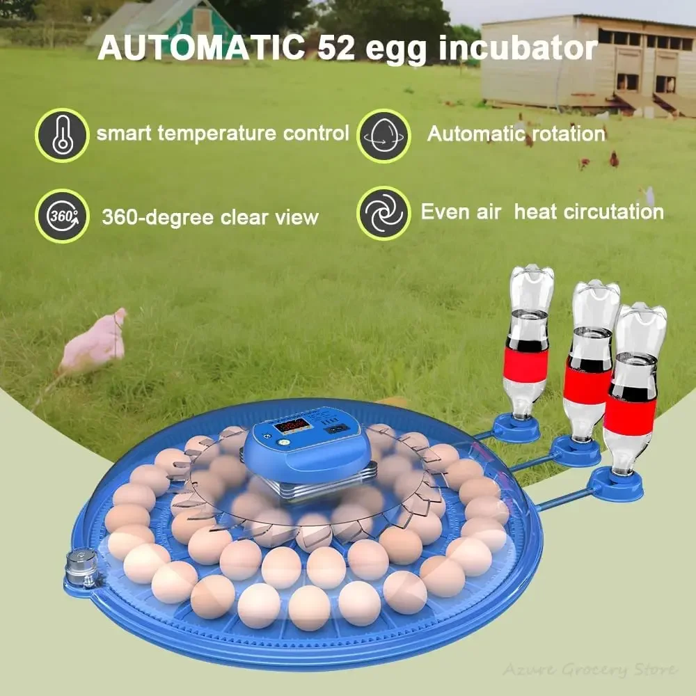 Incubateur 4 œufs Automatique - Contrôle Température/humidité, Retournement Auto, Pour Poules, Canards, Cailles