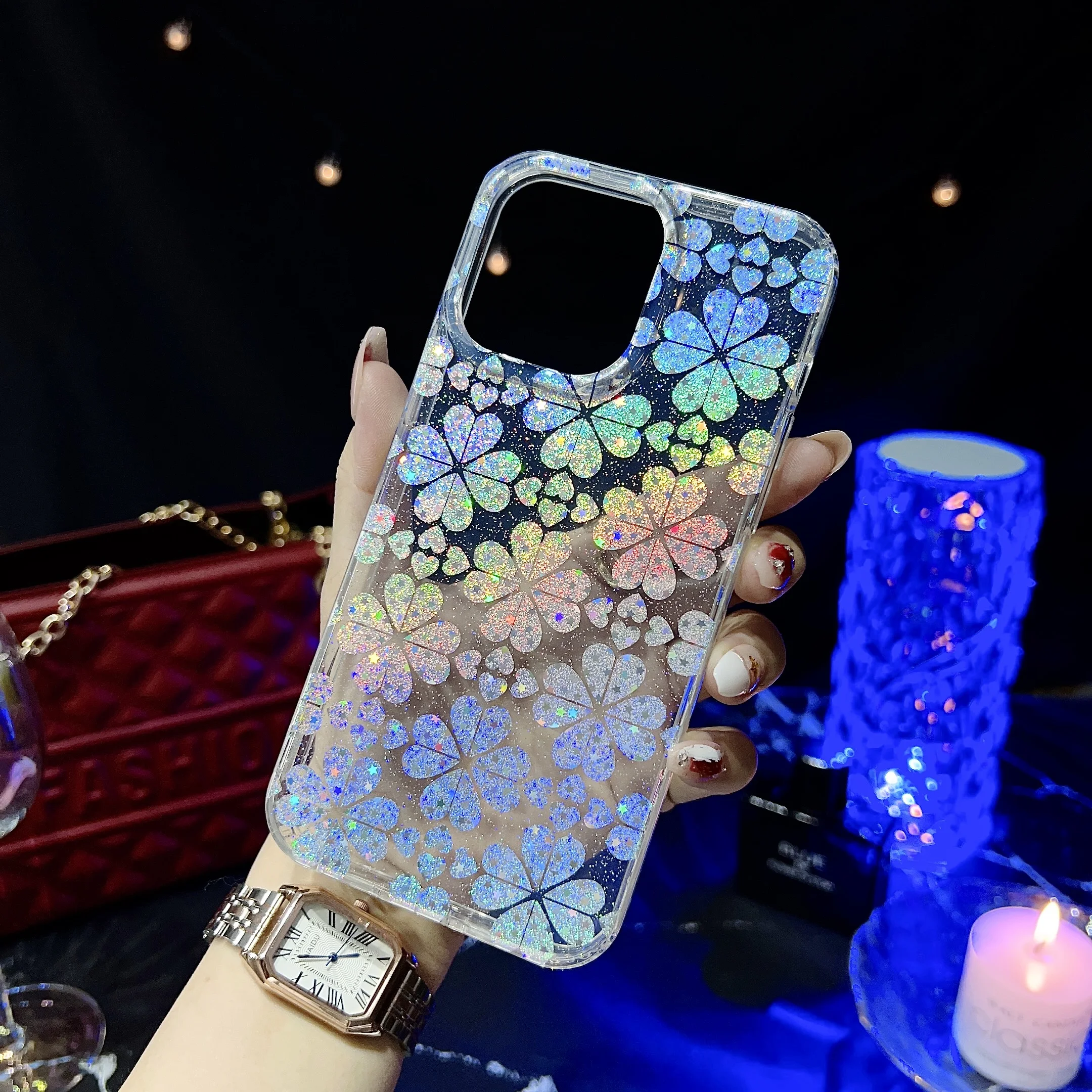 

Shining like the night sky case for iphone 11/12/13/14 12pro max 13pro 13promax 14pro 14promax Many colors sparkle Style Fashion