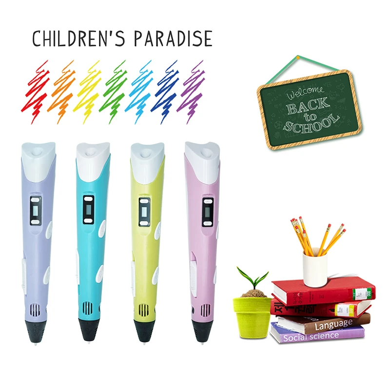 DIY 3D Printing Pen Drawing 3D Pens Educational Toy With LCD Screen PLA Filament Pen For Children Gift DIY Drawing Printing