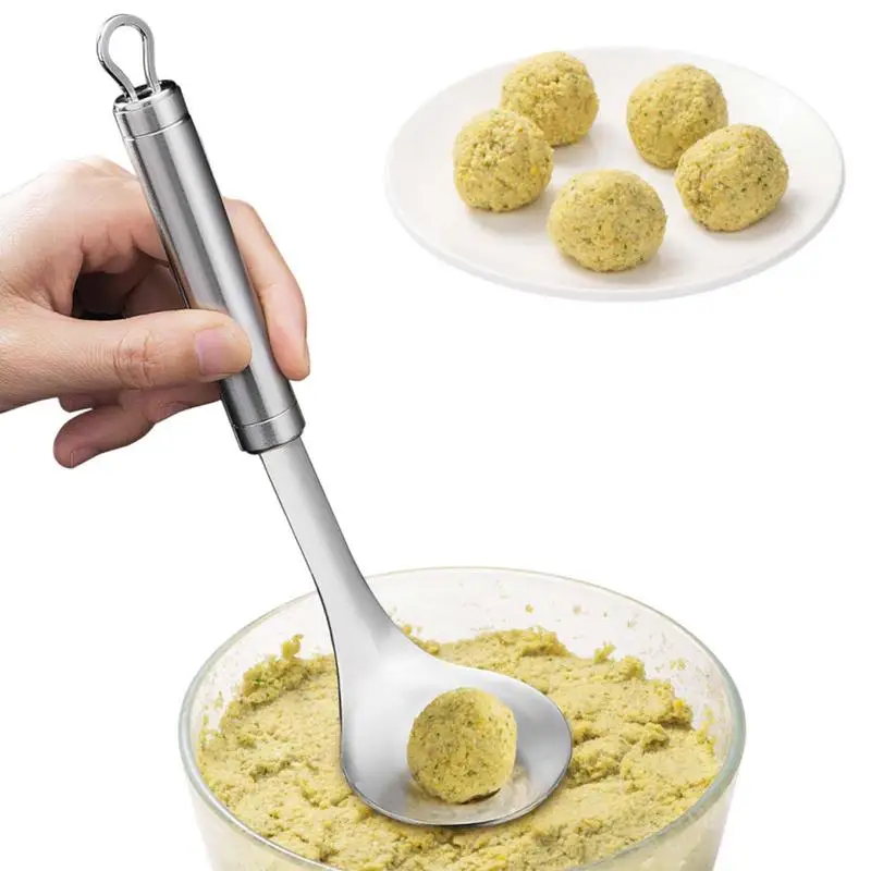 Stainless Steel Meatballs Spoon Non-Stick Meatball Maker Kitchen Meat Tools Manual Food Processorle Fish Balls Utensils