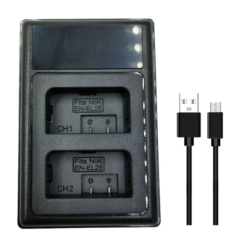 En-El25 Caricabatterie Usb Dual Battery Charger Per Nikon Z 50 Z Fc Z50 Zfc Caricabatteria Per Fotocamera En-El25 Caricabatterie Di Ricambio