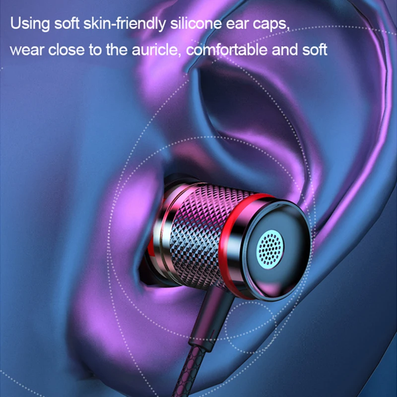 9D HIFI Heavy Bass Earphone 3.5MM AUX/Type-C Digital Chip
