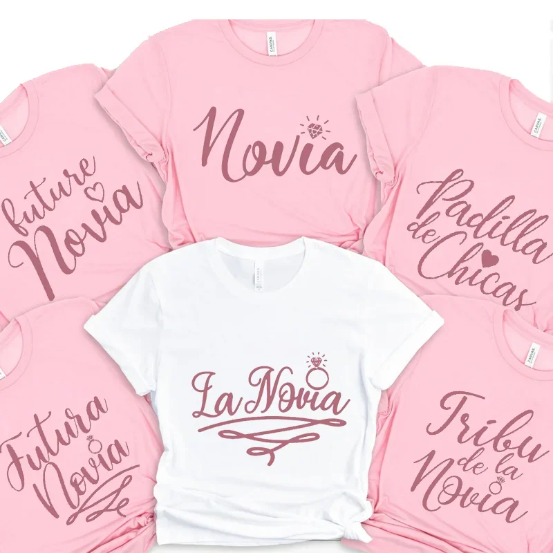 

Женская футболка для свадебной вечеринки, женская футболка для девичника, женская футболка для команды, испанские футболки