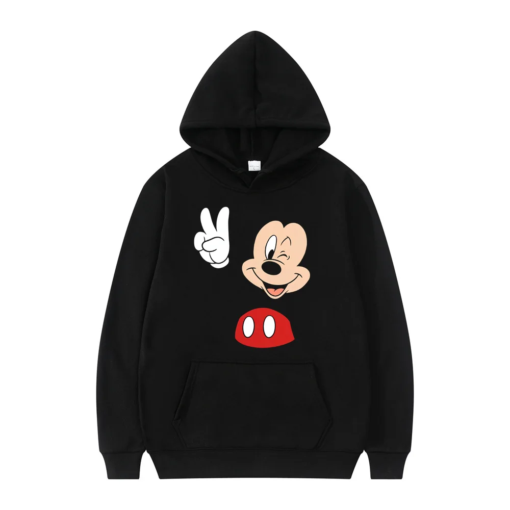 Disney Mickey Mouse Y2K Cartoon Anime Women's Hoodie 2024 New Spring and Autumn Men's Sweatshirt Kawaii Couple Pullover Hot Sale 4