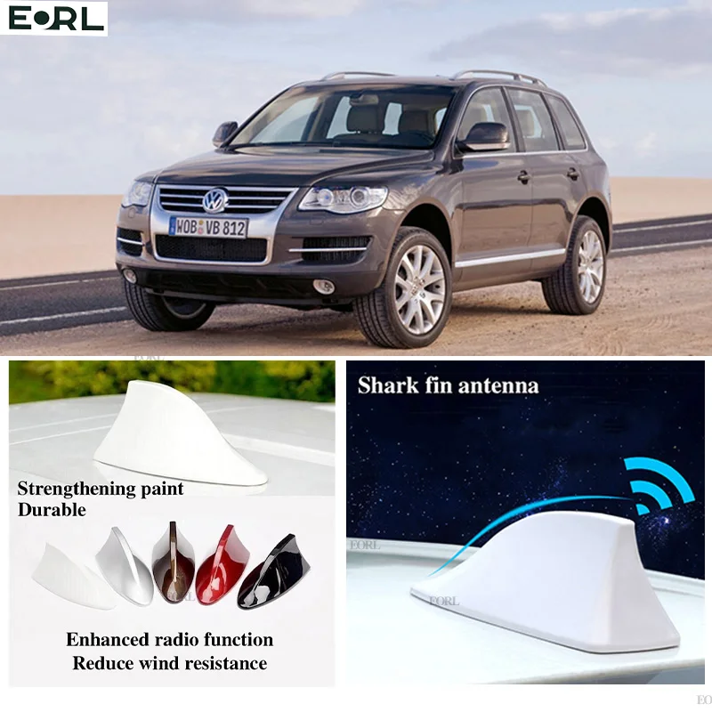 

For VW Touareg 2002~2010 Shark Fin Antenna FM Signal Super Aerials Amplifier Waterproof Signal Amplifier FM/AM Radio Aerials
