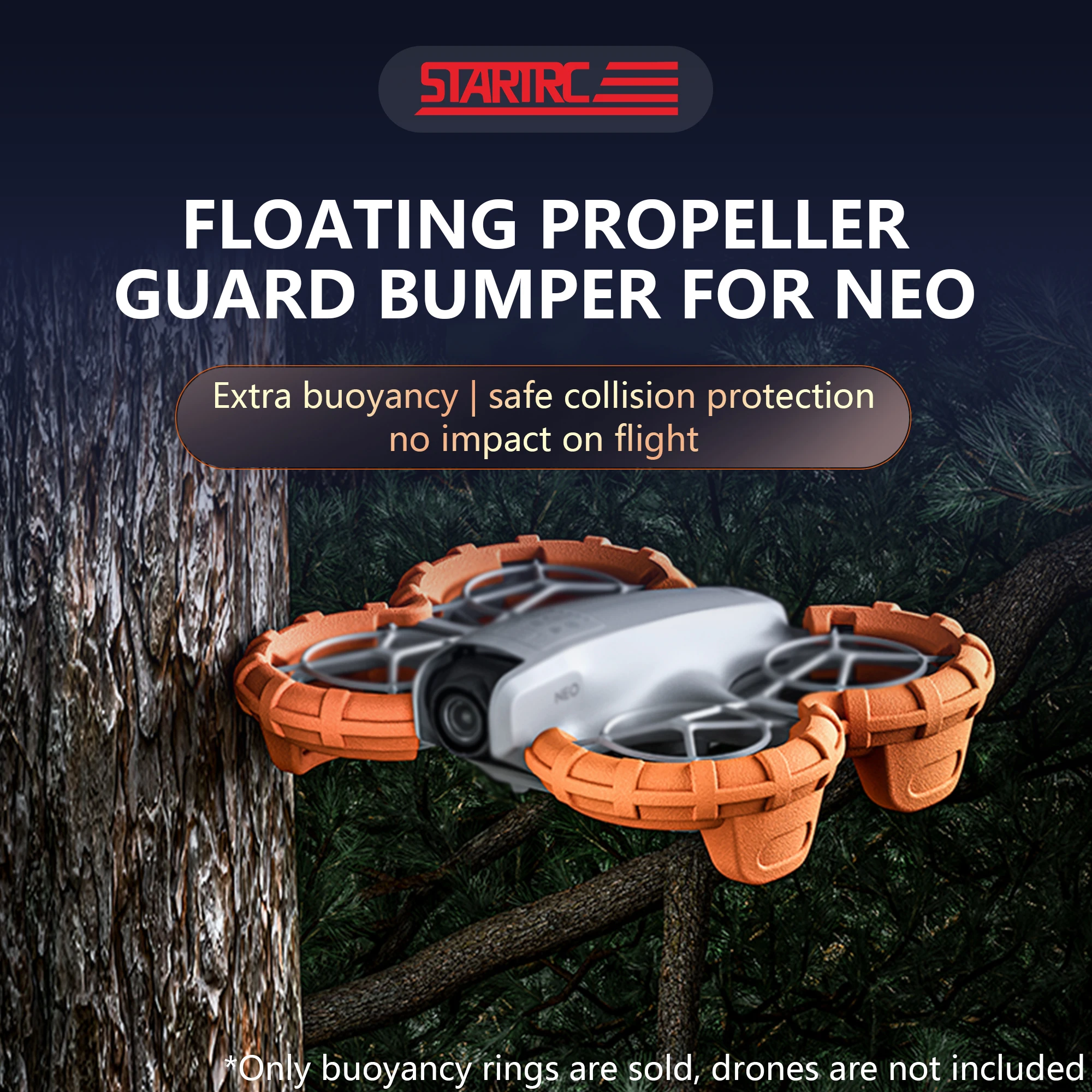 STARTRC Suitable For DJI NEO Dedicated Drone Protection Accessories Buoyancy Anti-collision ring Lightweight Height increase
