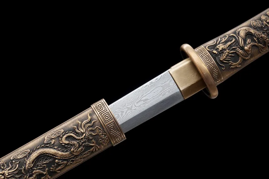 Longquan City Sword Tang Knife Tang Horizontal Knife Short Knife Forging Small Tang Knife Collectibles Crafts Cold Weapons