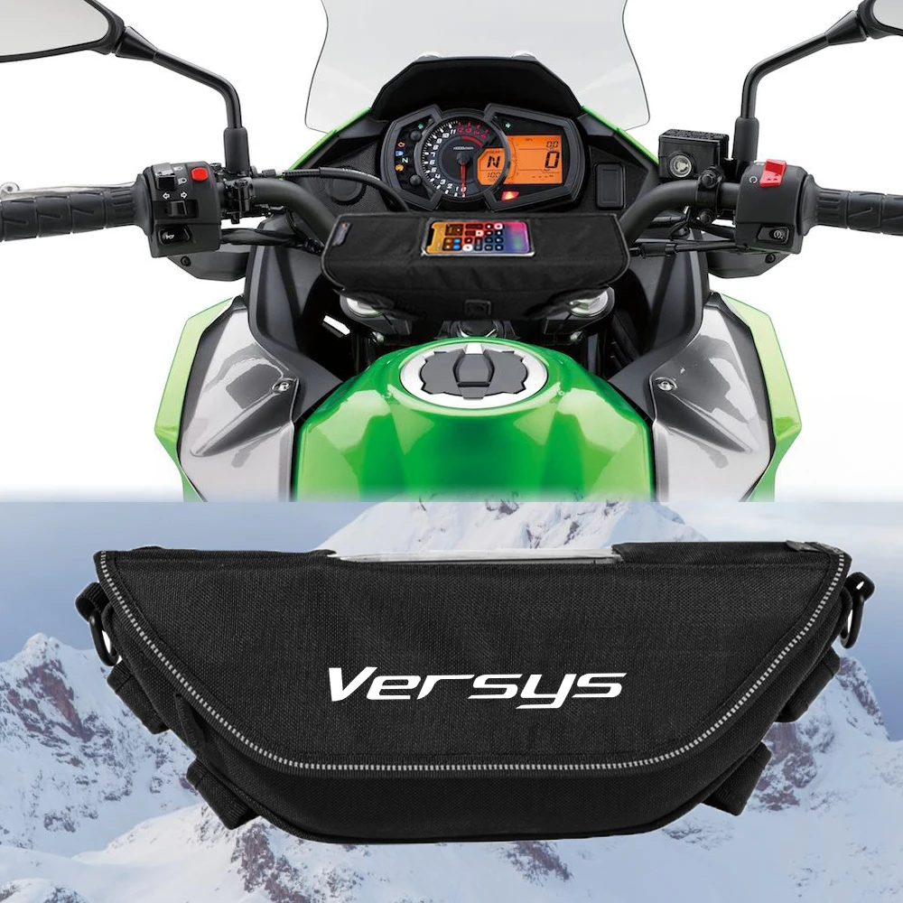 For Kawasaki VERSYS VERSYS1000LT VERSTS650 Motorcycle accessory  Waterproof And Dustproof Handlebar Storage Bag  navigation bag