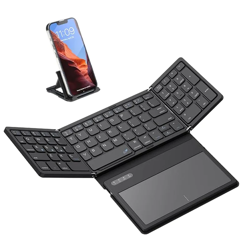 JOMAA Foldable Bluetooth Mobile Phone Keyboard Folding Portable Wireless Keyboard with touchpad for Smartphone mechanical keyboard wireless mechanical keyboard bluetooth keyboard