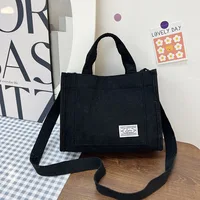 Sac fourre-tout à bandoulière en velours côtelé, sac à bandoulière carré pour femmes, sac fourre-tout décontracté, sac à bandoulière, sac organisateur de voyage 6