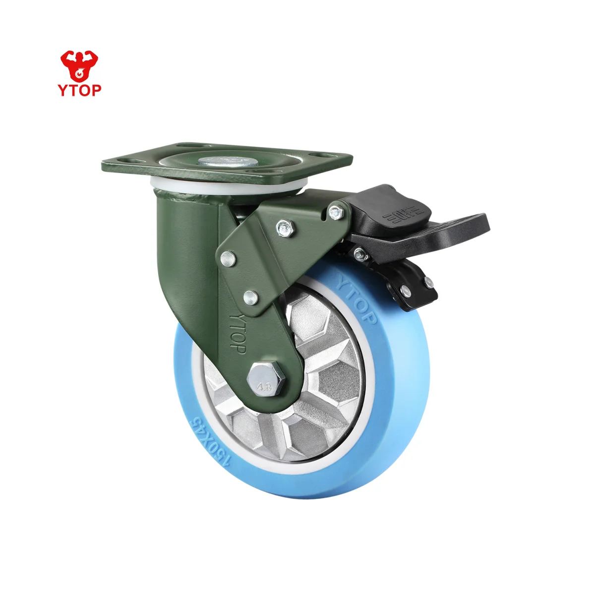 

YTOP Industrial Fixed Heavy Duty PU Caster and Wheels