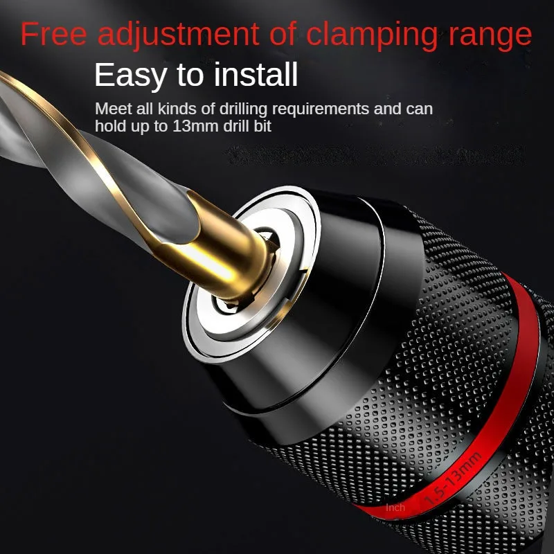Metal Ratchet Self-Locking Drill Chuck Electric Hand Drill Chuck 10/13mm Chuck Electric Hammer Wrench Electric Drill Adapter