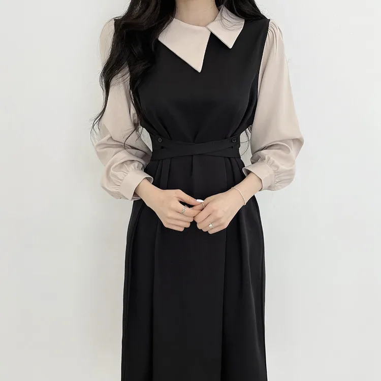 Lunava 2025 – High-End Contrast Color Elegant Dress for Women