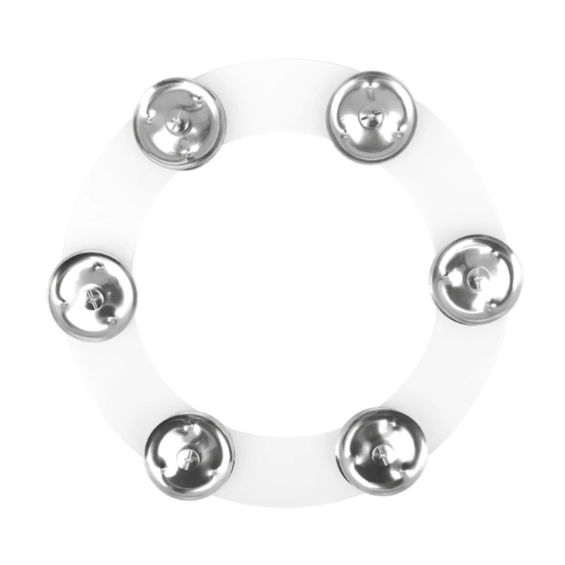 

Силиконовые барабанные тарелки Hihat Tambourine Drum Set Барабан Hihat Tambourine с металлическими колокольчиками Аксессуары для