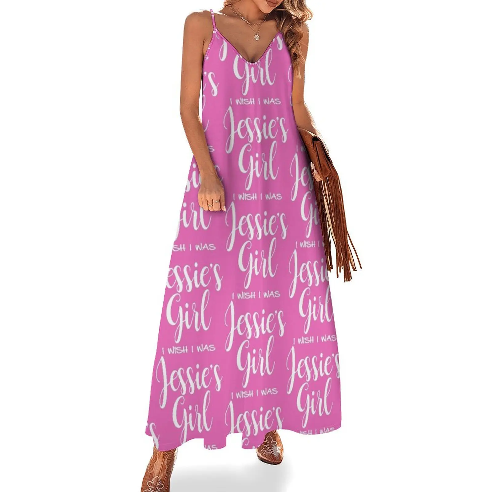 

I wish I was Jessie's Girl - White Sleeveless Dress Women's dresses Summer women's clothing