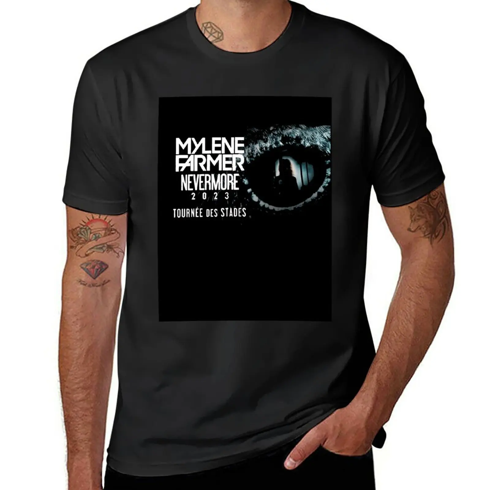 New Mylene Farmer Nevermore 2023 T-Shirt Abbigliamento Estetico T-Shirt Con Ventaglio Sportivo Maglietta Divertente T-Shirt Con Grafica Da Uomo