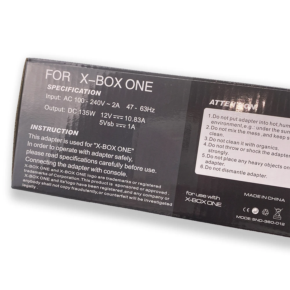 New and Premium Quality AC Adapter Charger Power Supply for Xbox One Console 100-240V