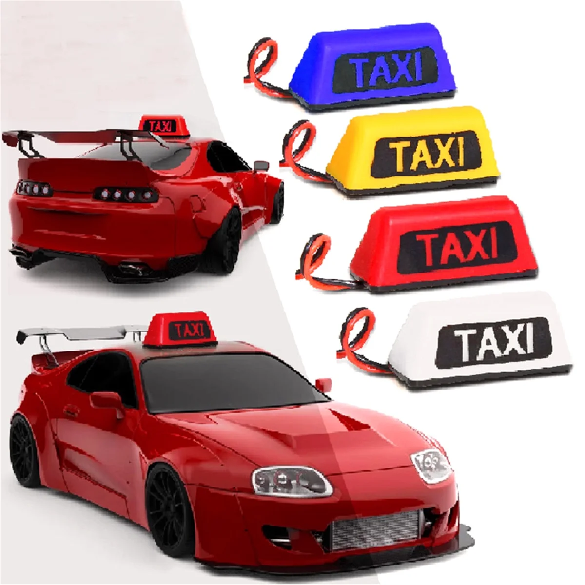 A03E-TAXI 자동차 지붕등 RC카 1/10 RV 1/8 클라이밍 차량 오프로드 차량 DIY 개조 RC카 R160
