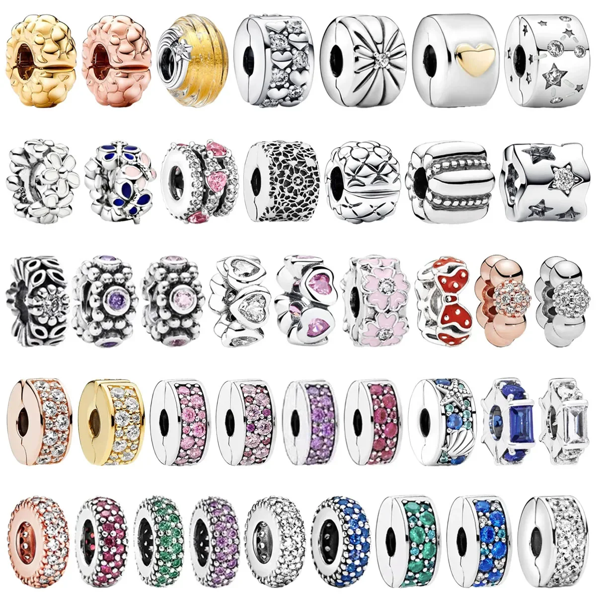 

Зажим Pandora из серебра 925 пробы с бусинами для браслета