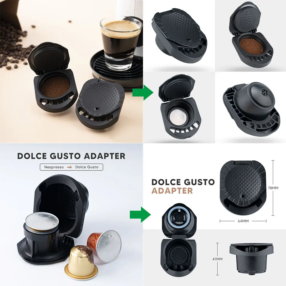 Reusable Capsule Adapter for Dolce Gusto Refillable Coffee