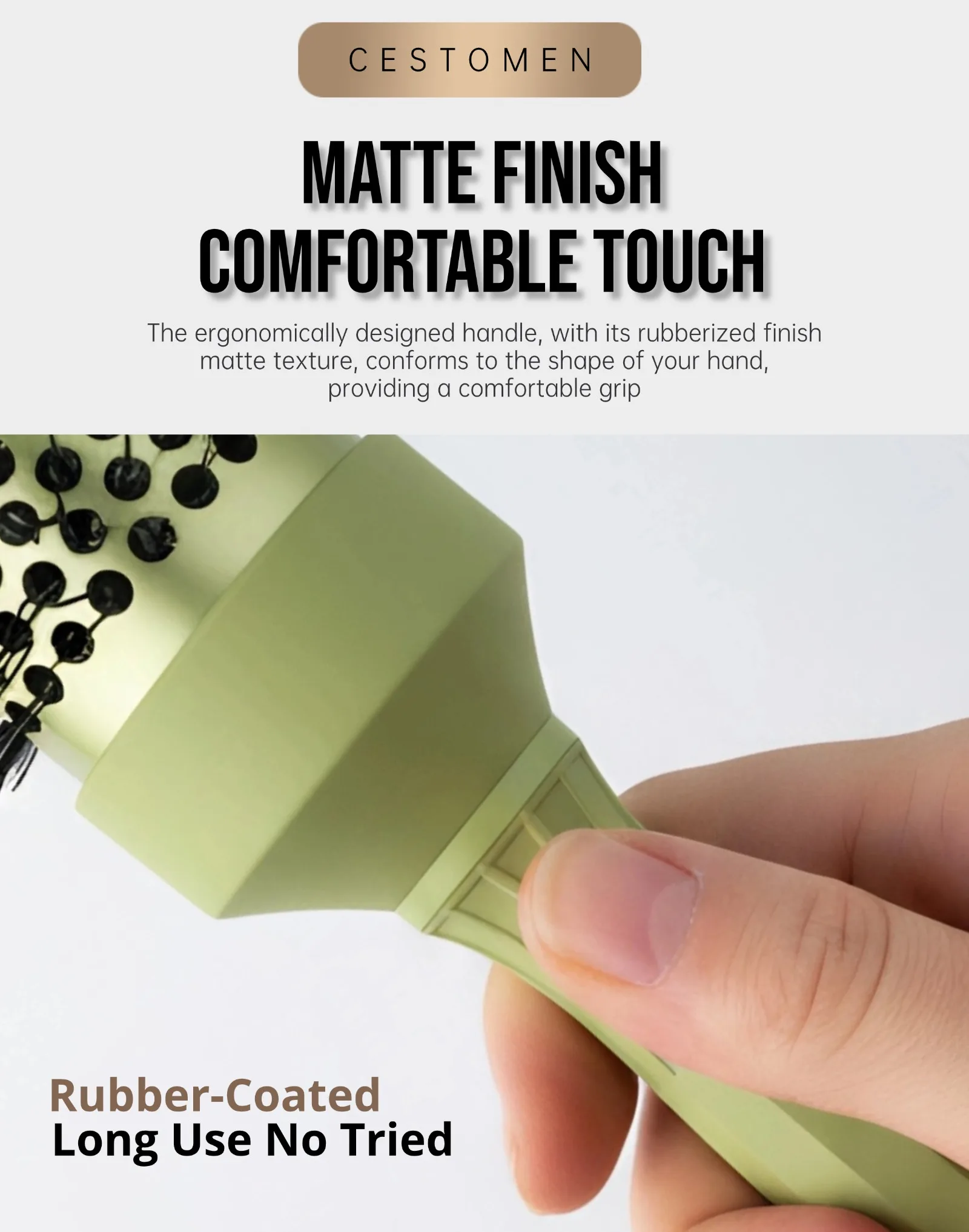 1 Stücke Professionelle 5 Größe Salon Haar Styling Pinsel Abnehmbare Schwanz Runde Haarkamm Nass Trocken Dual-Use-aluminiumrohr Roller Werkzeuge – Detail 7