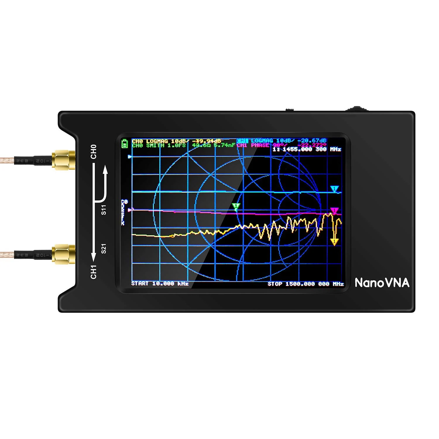 

New NanoVNA-H4 4 Inch LCD Display 50KHz-1.5GHz VNA HF VHF UHF UV Vector Network Analyzer Antenna Analyzer